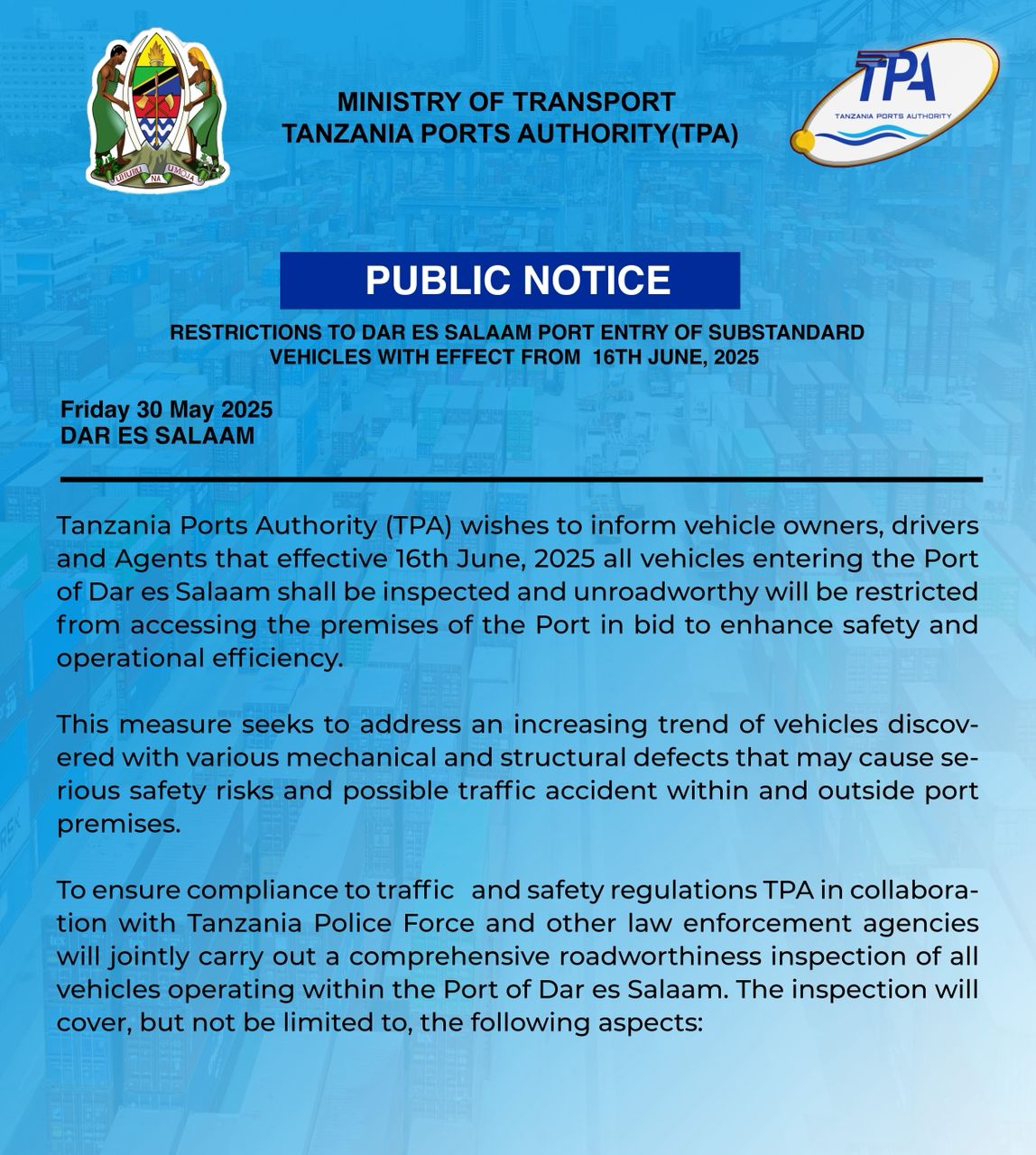 PUBLIC NOTICE